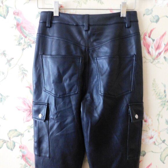 🦔🐾ANTHROPOLOGIE GABI FAUX LEATHER UTILITY PANTS🦔🐾 - Picture 6 of 10